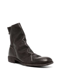 dunkelbraune Chelsea Boots aus Leder von Guidi