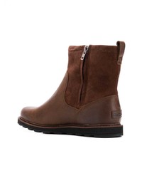 dunkelbraune Chelsea Boots aus Leder von Sorel