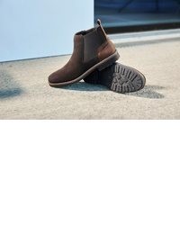 dunkelbraune Chelsea Boots aus Leder von Rieker