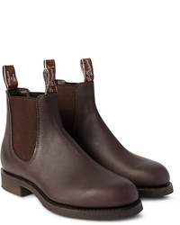 dunkelbraune Chelsea Boots aus Leder von Roland Mouret