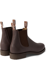 dunkelbraune Chelsea Boots aus Leder von Roland Mouret