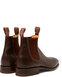 dunkelbraune Chelsea Boots aus Leder von Roland Mouret