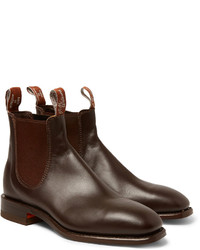 dunkelbraune Chelsea Boots aus Leder von Roland Mouret