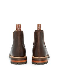 dunkelbraune Chelsea Boots aus Leder von R.M. Williams