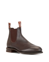 dunkelbraune Chelsea Boots aus Leder von R.M. Williams