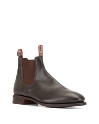 dunkelbraune Chelsea Boots aus Leder von R.M. Williams