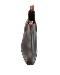 dunkelbraune Chelsea Boots aus Leder von R.M. Williams