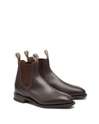 dunkelbraune Chelsea Boots aus Leder von R.M. Williams