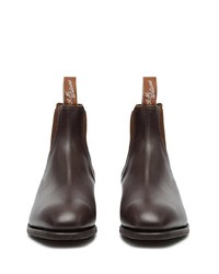 dunkelbraune Chelsea Boots aus Leder von R.M. Williams