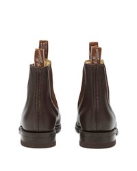 dunkelbraune Chelsea Boots aus Leder von R.M. Williams