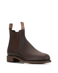 dunkelbraune Chelsea Boots aus Leder von R.M. Williams