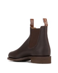 dunkelbraune Chelsea Boots aus Leder von R.M. Williams