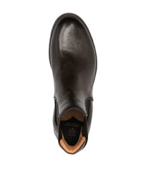 dunkelbraune Chelsea Boots aus Leder von Silvano Sassetti