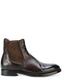 dunkelbraune Chelsea Boots aus Leder von Silvano Sassetti