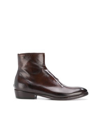 dunkelbraune Chelsea Boots aus Leder von Silvano Sassetti