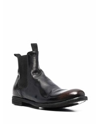 dunkelbraune Chelsea Boots aus Leder von Officine Creative