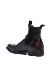 dunkelbraune Chelsea Boots aus Leder von Officine Creative