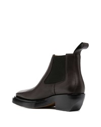 dunkelbraune Chelsea Boots aus Leder von Bottega Veneta