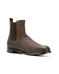 dunkelbraune Chelsea Boots aus Leder von Officine Creative