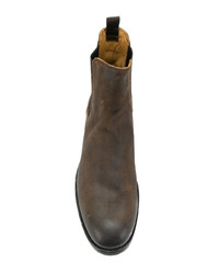 dunkelbraune Chelsea Boots aus Leder von Officine Creative