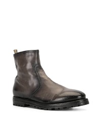 dunkelbraune Chelsea Boots aus Leder von Officine Creative