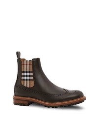 dunkelbraune Chelsea Boots aus Leder von Burberry