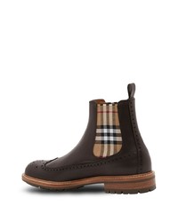 dunkelbraune Chelsea Boots aus Leder von Burberry