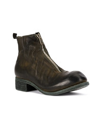 dunkelbraune Chelsea Boots aus Leder von Guidi