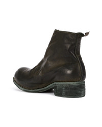 dunkelbraune Chelsea Boots aus Leder von Guidi