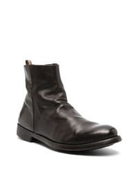 dunkelbraune Chelsea Boots aus Leder von Officine Creative