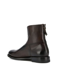 dunkelbraune Chelsea Boots aus Leder von Silvano Sassetti