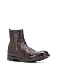 dunkelbraune Chelsea Boots aus Leder von Officine Creative