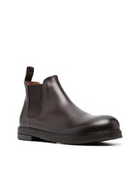 dunkelbraune Chelsea Boots aus Leder von Marsèll