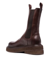 dunkelbraune Chelsea Boots aus Leder von Marsèll