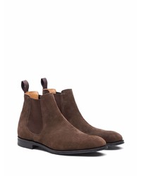 dunkelbraune Chelsea Boots aus Wildleder von Church's