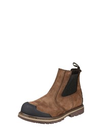 dunkelbraune Chelsea Boots aus Wildleder von Amblers Safety