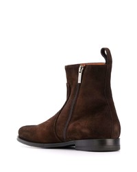 dunkelbraune Chelsea Boots aus Wildleder von Santoni