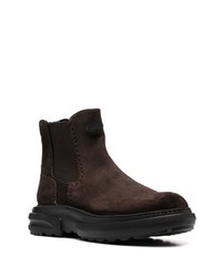 dunkelbraune Chelsea Boots aus Wildleder von Fratelli Rossetti