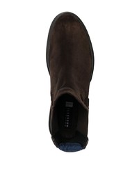 dunkelbraune Chelsea Boots aus Wildleder von Fratelli Rossetti