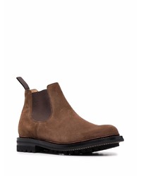 dunkelbraune Chelsea Boots aus Wildleder von Church's