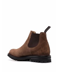 dunkelbraune Chelsea Boots aus Wildleder von Church's