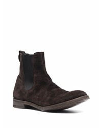 dunkelbraune Chelsea Boots aus Wildleder von Premiata