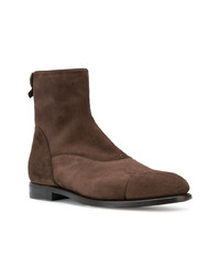 dunkelbraune Chelsea Boots aus Wildleder von Barbanera