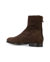 dunkelbraune Chelsea Boots aus Wildleder von Barbanera