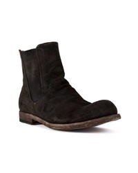 dunkelbraune Chelsea Boots aus Wildleder von Officine Creative