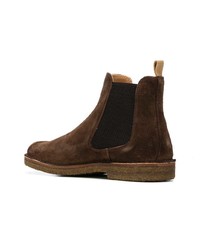 dunkelbraune Chelsea Boots aus Wildleder von Astorflex