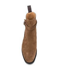 dunkelbraune Chelsea Boots aus Wildleder von Church's