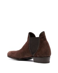 dunkelbraune Chelsea Boots aus Wildleder von Lidfort