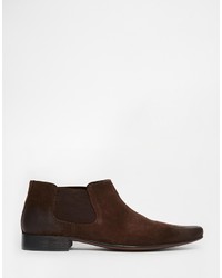 dunkelbraune Chelsea Boots aus Wildleder von Asos