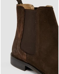 dunkelbraune Chelsea Boots aus Wildleder von Asos